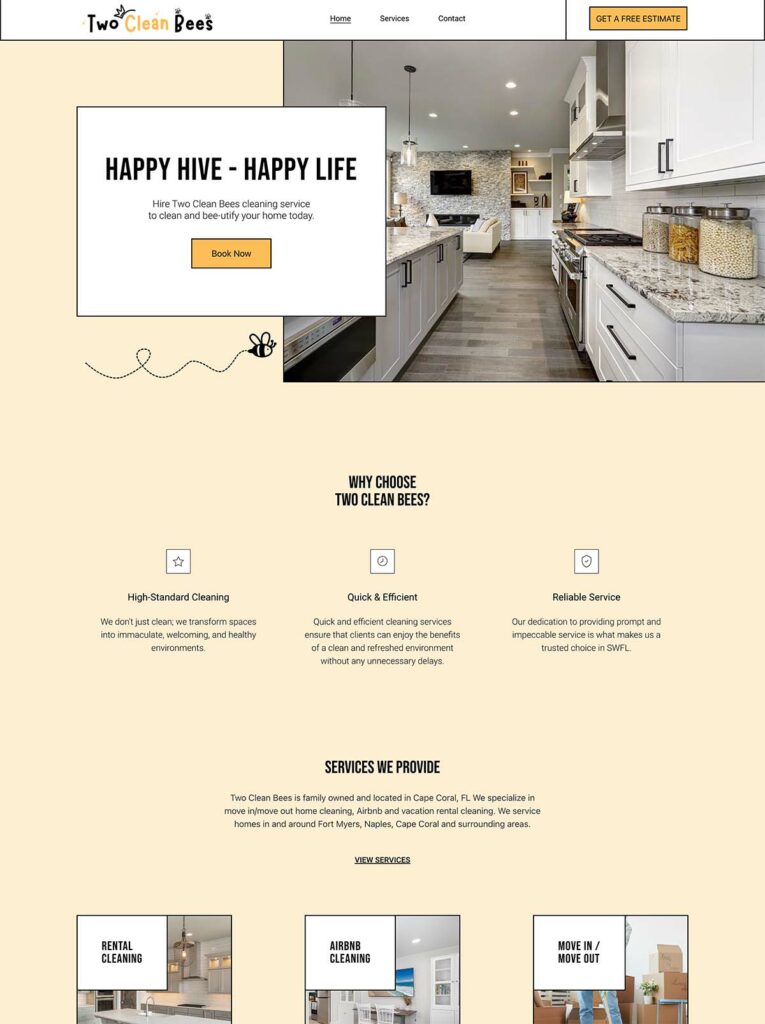 Two Clean Bees Cape Coral, Florida. Move in/Move out, Airbnb, rental cleaning service